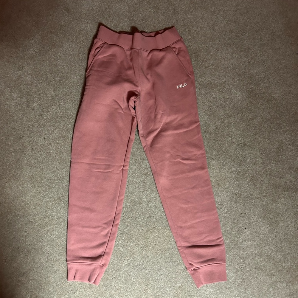 Pink fila joggers